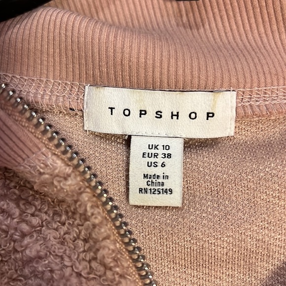 Topshop Mauve fleece sweater - Picture 2 of 3